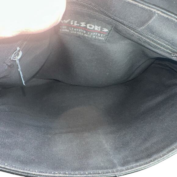 Wilsons Leather Black Genuine Leather Crossbody Shoulder Bag Small Purse - Picture 9 of 12